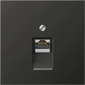 Розетка информационная RJ45 категория 6 с механизмом Jung Eco Profi (Антрацит) STP