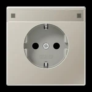 Штепсельная розетка SCHUKO 16A 250V~ с полем для надписи; благородная сталь