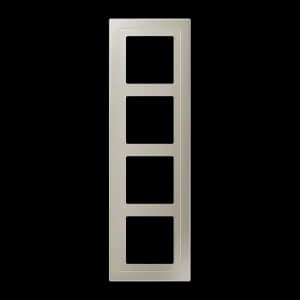 Рамка Jung LS Design, 4 поста (благородная сталь)