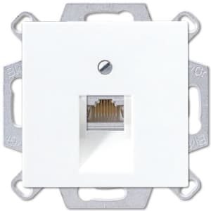 Розетка информационная RJ45 категория 6 Jung A с механизмом Jung Eco Profi (Белый) STP
