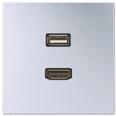 Розетка HDMI 2.0a + USB 2.0 Jung LS (Алюминий)