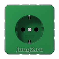 Розетка электрическая Jung ударопрочная (Зелёный)