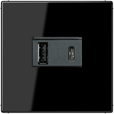   USB Jung, USB-A + USB-C, 3A,   (׸)