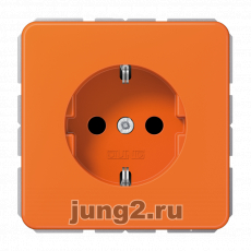 Розетка электрическая Jung ударопрочная (Оранжевый)
